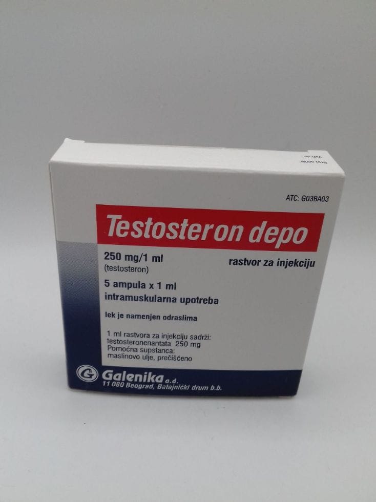 Galenika Testosteron Depo 5x1ml (Testo E) Galenika Testosteron Depo 5x1ml (Testo E)