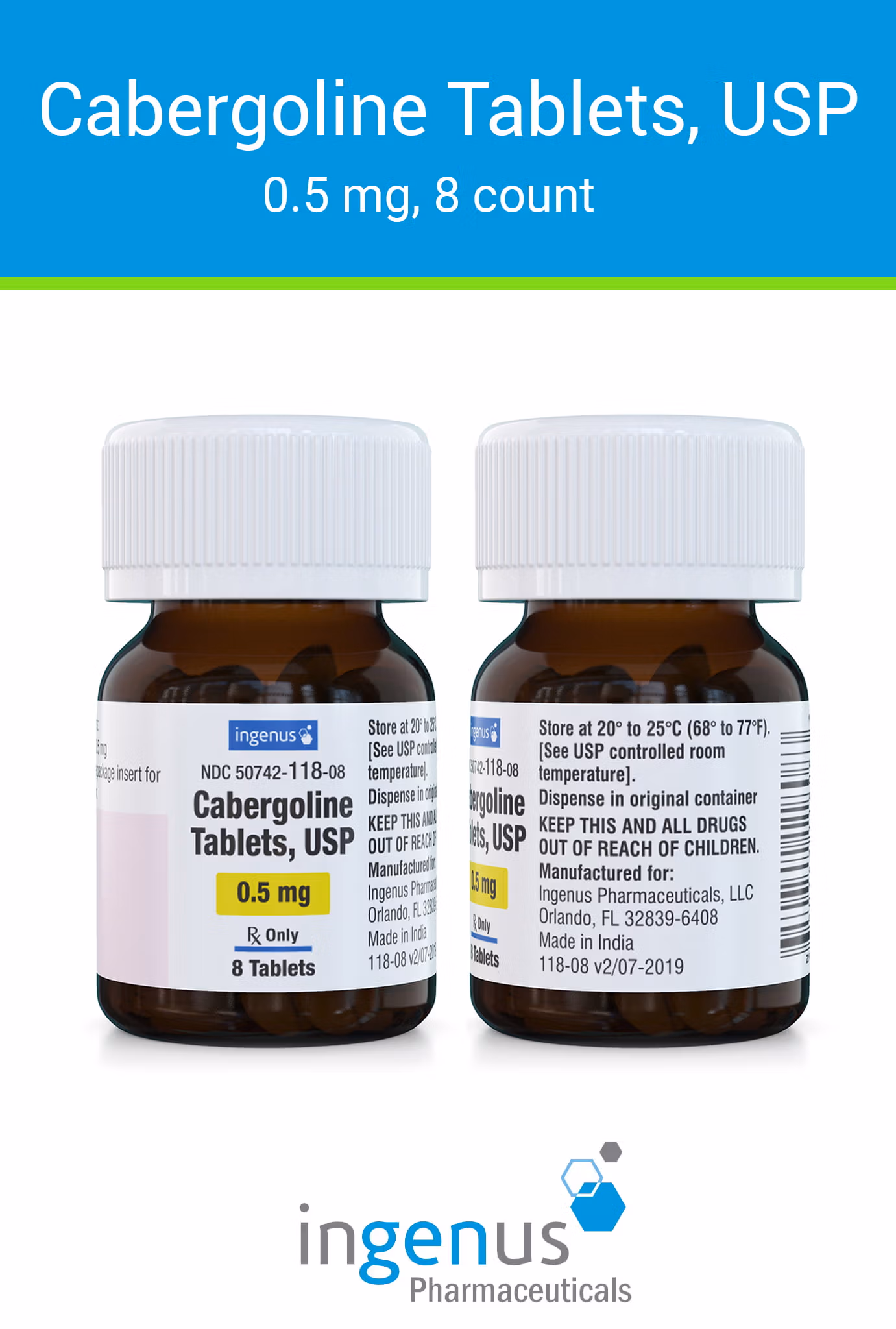 Ingenus Pharma Cabergoline 0.5mg