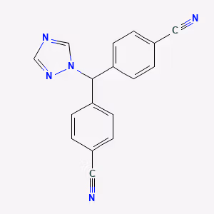 Estructura química del letrozol