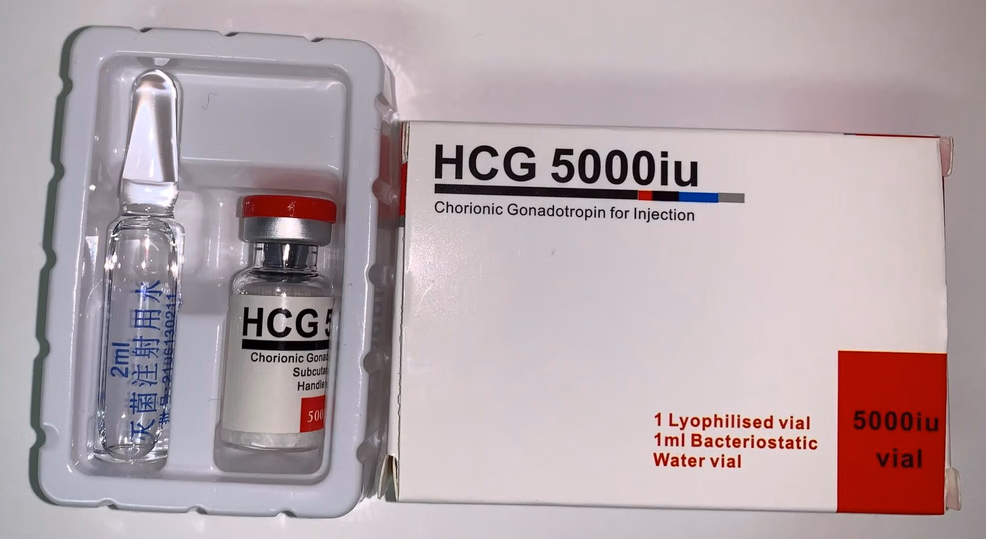 Unique Pharma HCG 5000iu (škatla + voda) Unique Pharma HCG 5000 iu