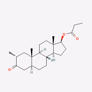 Drostanolonpropionats kemiske struktur