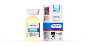 una bottiglia di liquido accanto a una scatola