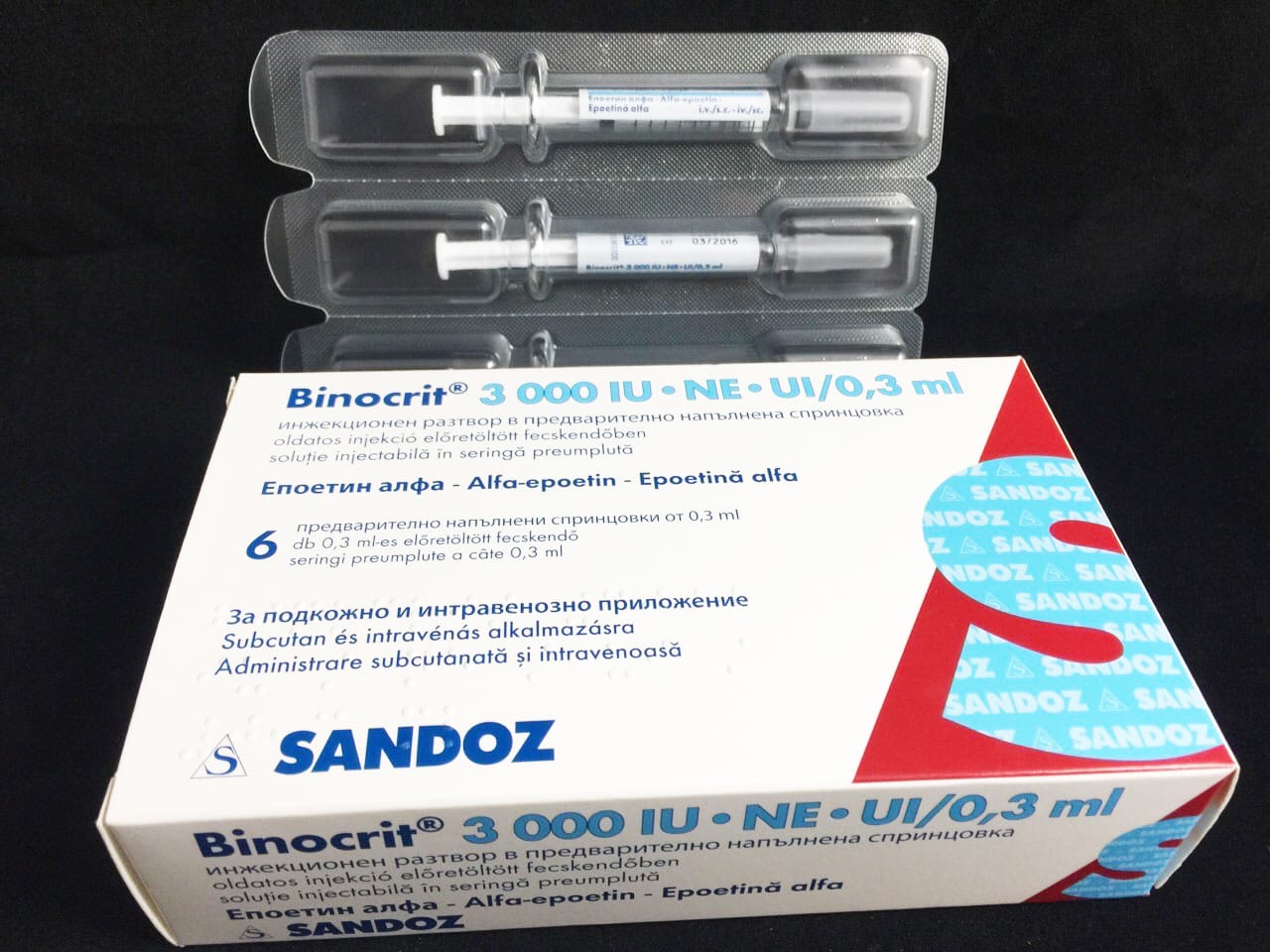 Sandoz EPO Binocrit 6 x 3000 IU